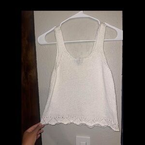 Elegant White Knit Kids Top